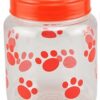 Pet Treat & Food Storage Containers BPA-Free Plastic Airtight Canisters Pet Treat Jar - Red