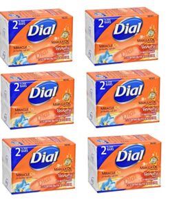 Lot of 12 Bars Dial Miracle Oil Beauty Bar Soap with Moisturizers 3.2 oz each